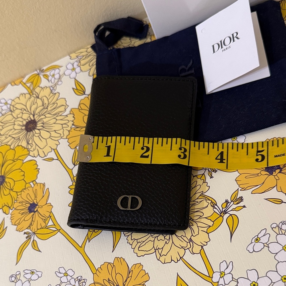 GWP ITEM 📣 Dior Men’s wallet Black Leather Dior Wallet Men’s Dior Gift wallet - Picture 6 of 10